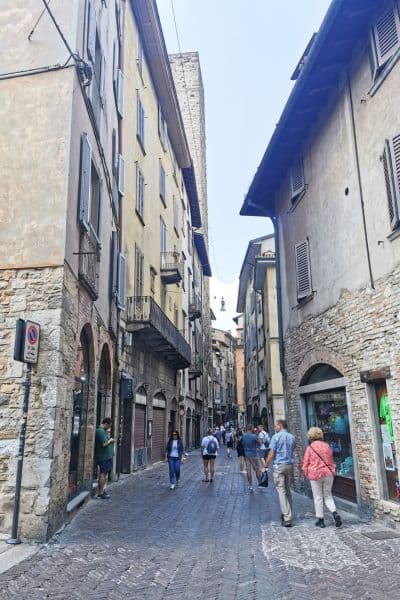 One Day in Bergamo, Historic Streets Of Città Alta In Bergamo, Italy