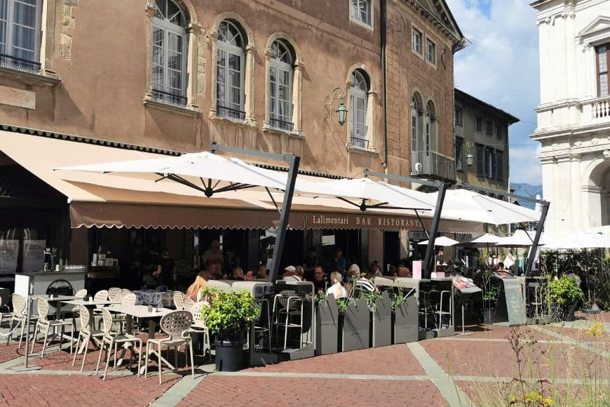 One Day in Bergamo, Restaurant Terrace In Bergamo's Historic Upper Town