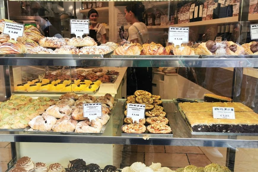 Bergamo Travel Guide, Traditional Bakery Display In Bergamo Italy