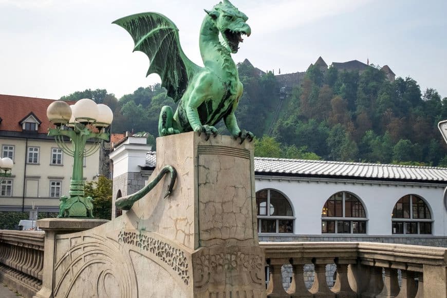 Things to Do in Ljubljana, Dragon statue in the Dragon Bridge
