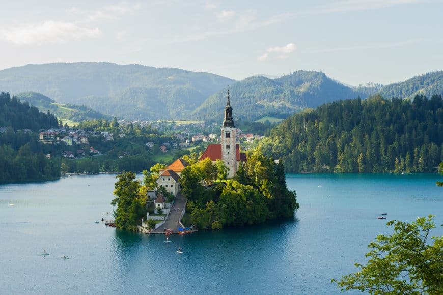 Things to Do in Ljubljana, Lake Bled with its island church and castle near Ljubljana