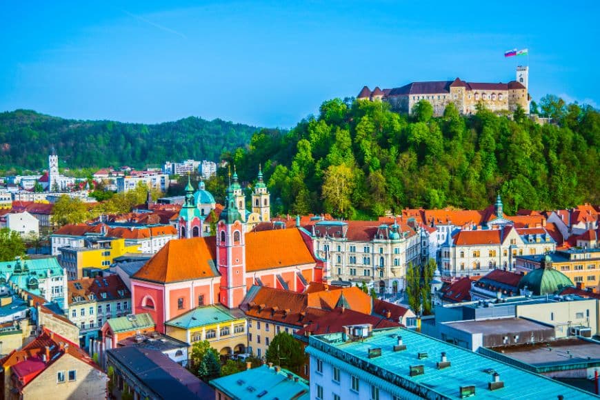 Ljubljana Travel Guide, Ljubljana Castle overlooking the city center in Slovenia
