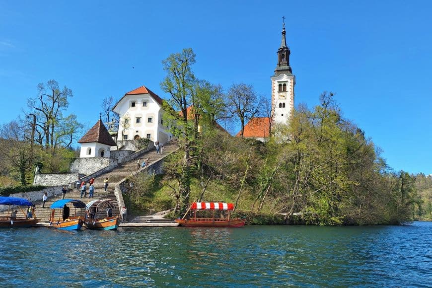 Slovenia Travel Guide, Scenic View of Bled Island and Church, Slovenia