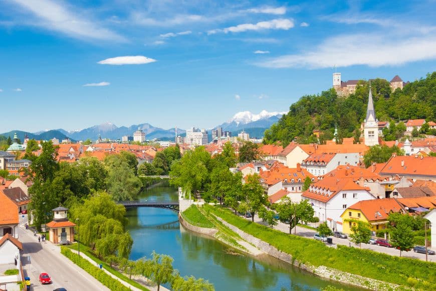 Slovenia Travel Guide, The picturesque old town and Ljubljanica River in Ljubljana, Slovenia