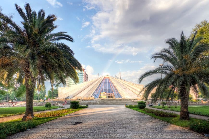 Tirana Travel Guide, The renovated Pyramid of Tirana, one of Albania's iconic landmarks