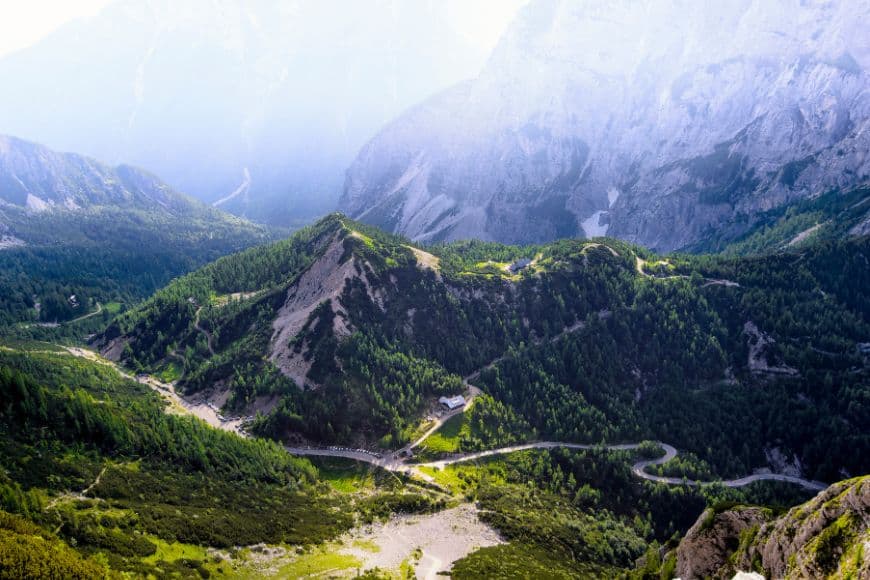 Slovenia Itinerary, The winding Vršič Pass mountain road, Slovenia