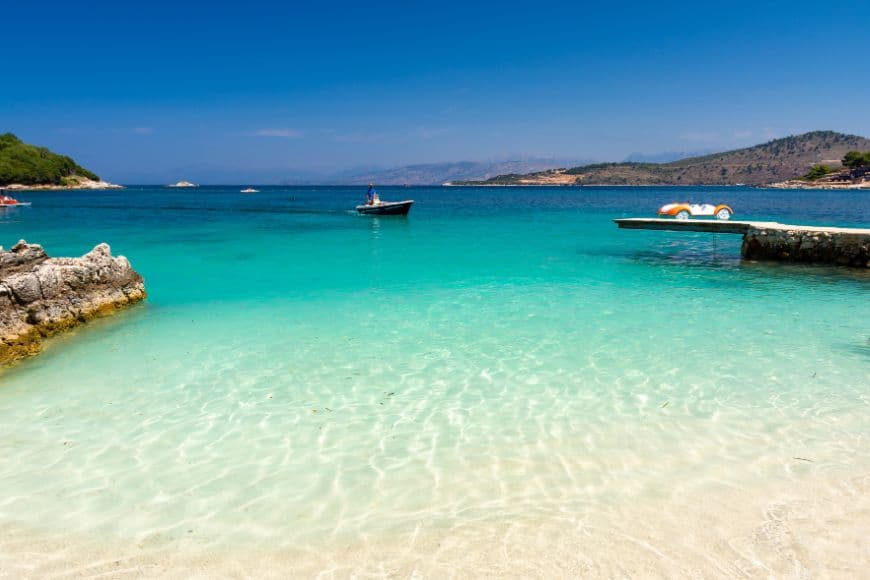 Albania Itinerary, Crystal-clear waters and beaches in Ksamil, southern Albania