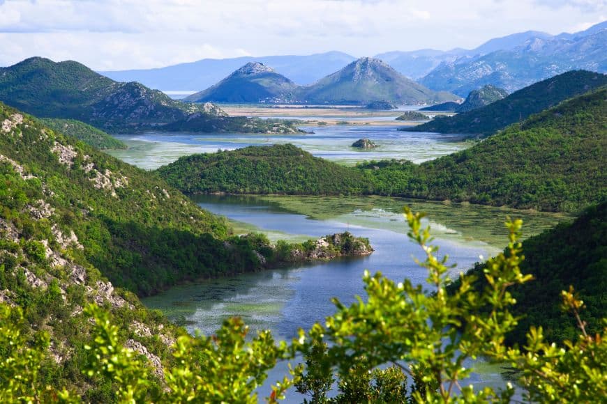Montenegro Travel Guide, Peaceful waters and mountain scenery at Lake Skadar, Montenegro