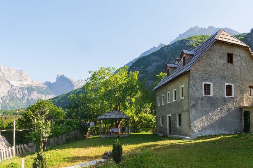 Albania Itinerary, Theth National Park surrounded by the Albanian Alps