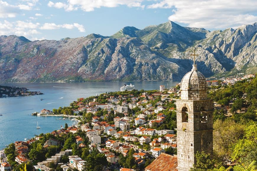 10 Day Croatia Itinerary, Bay of Kotor and mountains along the Montenegro coast