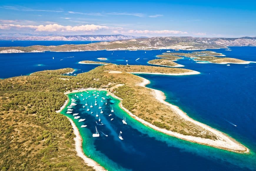 10 Day Croatia Itinerary, Hvar Island coastline and Pakleni Islands in Croatia