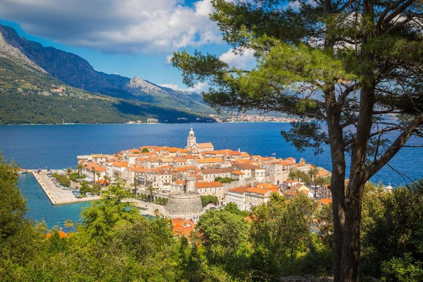 Croatia Travel Guide, Korčula Old Town surrounded by the Adriatic Sea