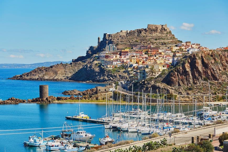 Small Towns in Italy to Visit,Medieval hilltop town of Castelsardo overlooking the Sardinian coast