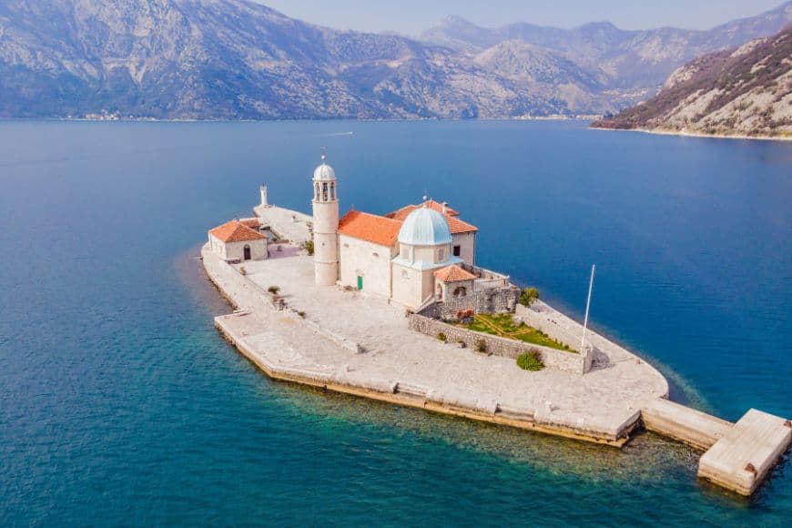 Montenegro Itinerary, Our Lady of the Rocks island near Perast in Montenegro
