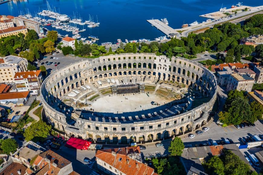 Croatia Travel Guide, Roman amphitheater in Pula, Croatia