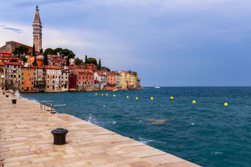 Croatia Travel Guide, Rovinj Old Town and colorful waterfront buildings in Istria