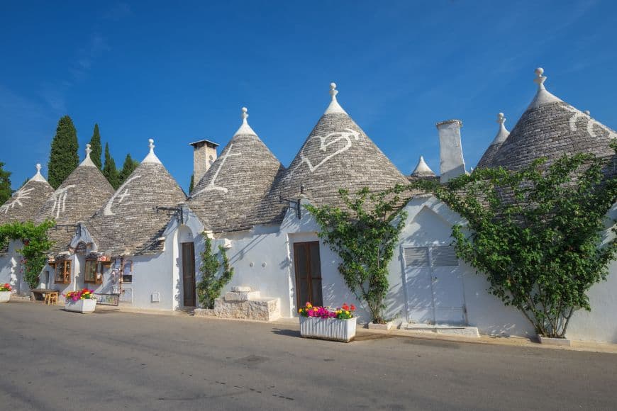 Small Towns in Italy to Visit, Traditional white trulli houses in Alberobello, Puglia