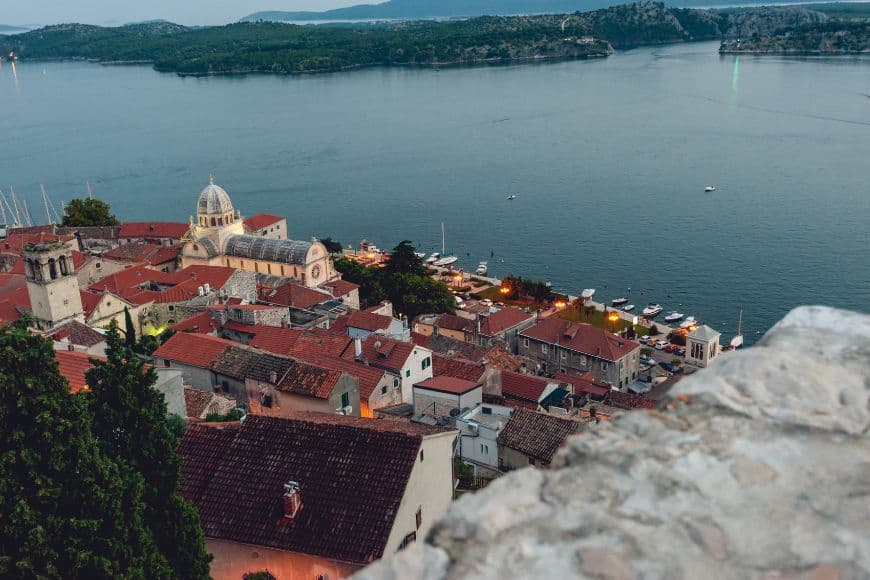 Cathedral of St. James and historic stone buildings in Šibenik, Croatia, Day Trips From Split