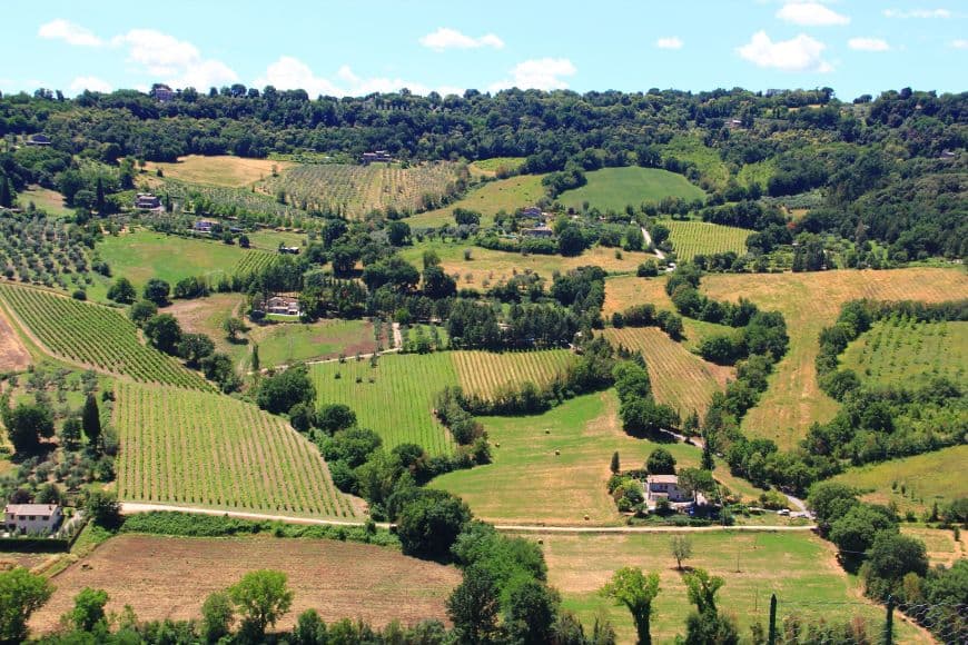 Is Orvieto Worth Visiting, Panoramic view across the countryside surrounding Orvieto in Umbria