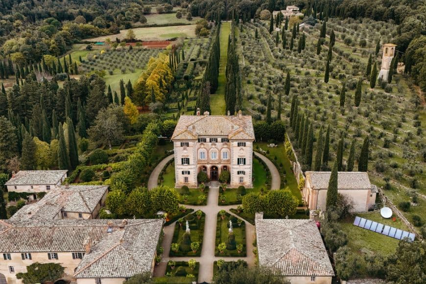 Do You Need A Car in Tuscany, Traditional Tuscan villa surrounded by olive groves in the countryside