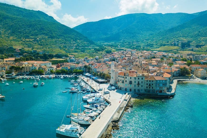 Waterfront of Komiža on Vis Island, Day Trips From Split